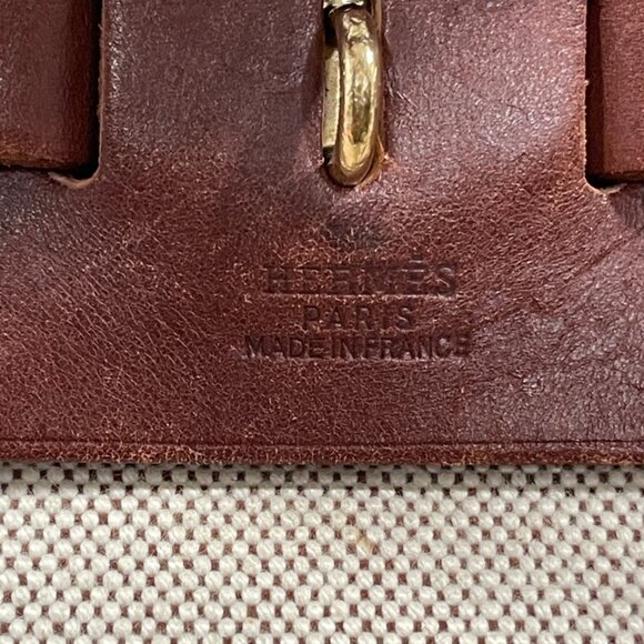 Hermes Herbag Zip Leather and Toile 39 (143100 - Picture 5 of 13